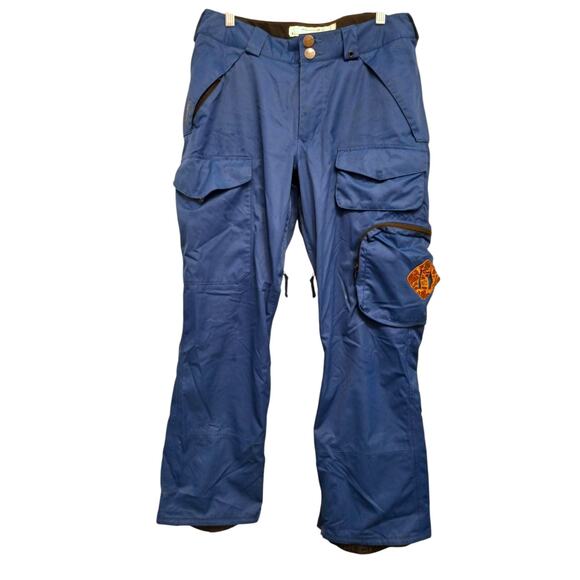 Analog Clothing Co Provision Pants Mens Sz S Blue Pockets Snowboard Performance